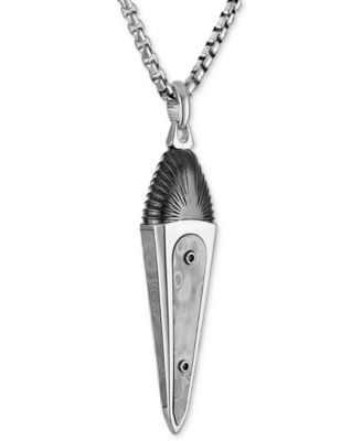 Marc Anthony Men's Damascus Sword Pendant Necklace in Sterling Silver-Plate, 24" + 2" extender, BVP1075-WMMNA