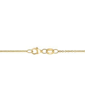 EFFY&reg; Diamond Round and Baguette Crossover 18" Pendant Necklace (3/4 ct. t.w.) in 14k Gold