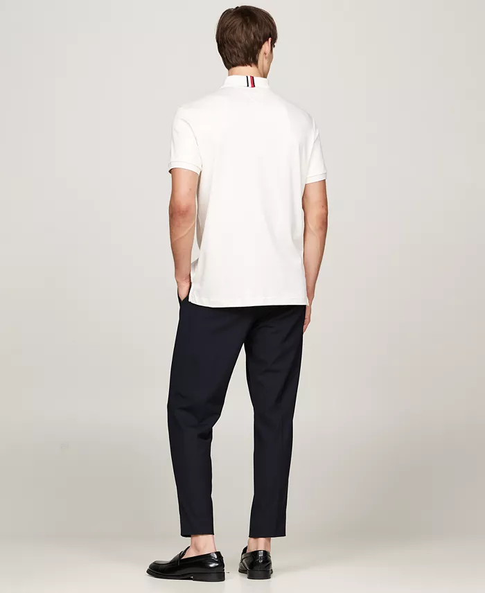 Men's Regular-Fit Smooth Touch Liquid Cotton Collar Stripe Polo Shirt - thumbnail 6