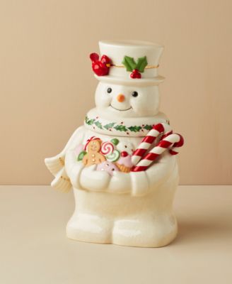 Happy Hollydays Snowman Cookie Jar
