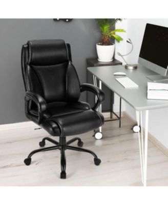 400 Pounds Big and Tall Adjustable High Back Leather Office Chair