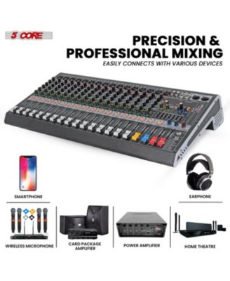 Audio Mixer 16 Channel DJ Mixing Board Bluetooth USB Analog Professional Mezclador De Audio