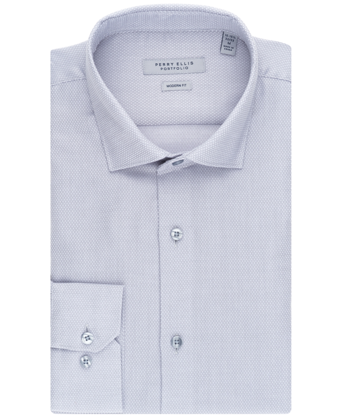 Perry Ellis Men's Modern-Fit Sycamore Dobby Dress Shirt