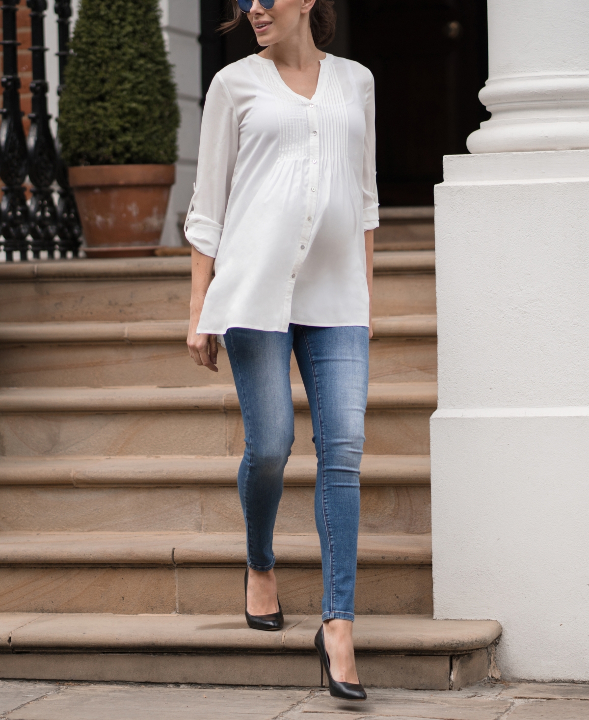Seraphine Women'sMaternity Blouse - Ivory