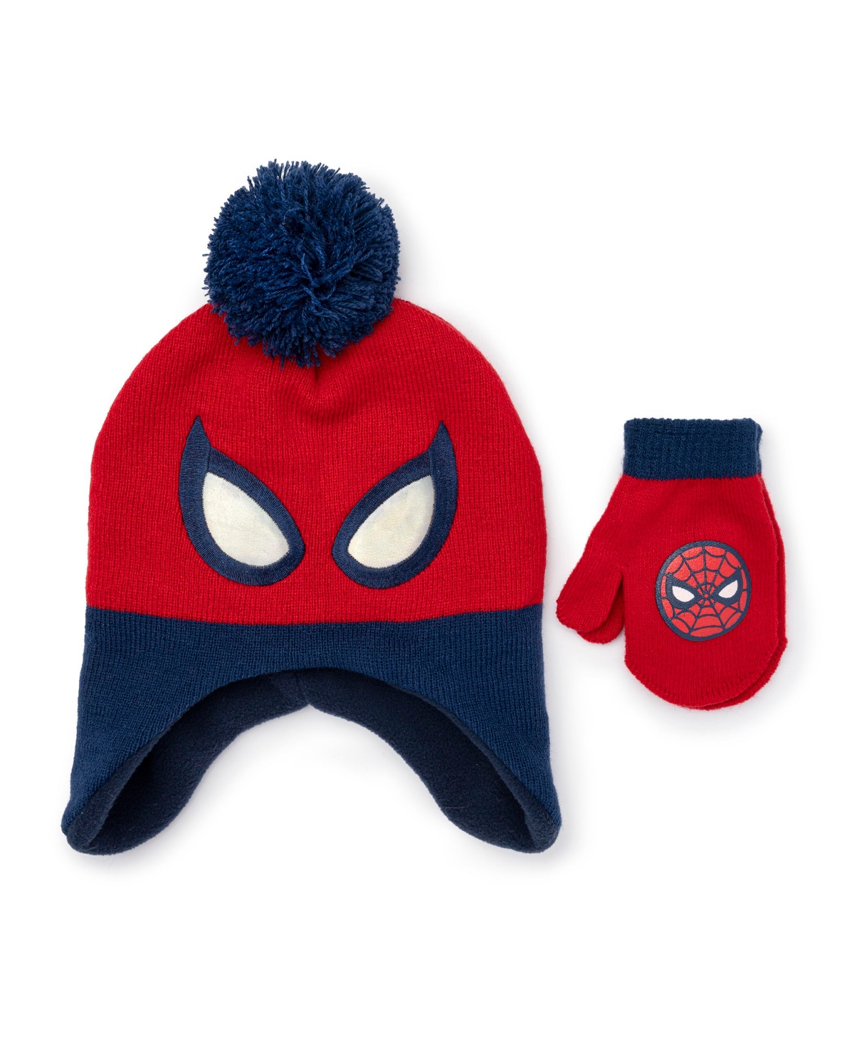 Spider-man Spiderman Hat And Mitten Set In Multi Color