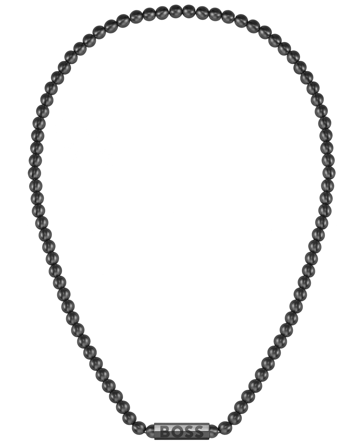 Men's Sphere Ionic Plated Black Steel Necklaces - Black