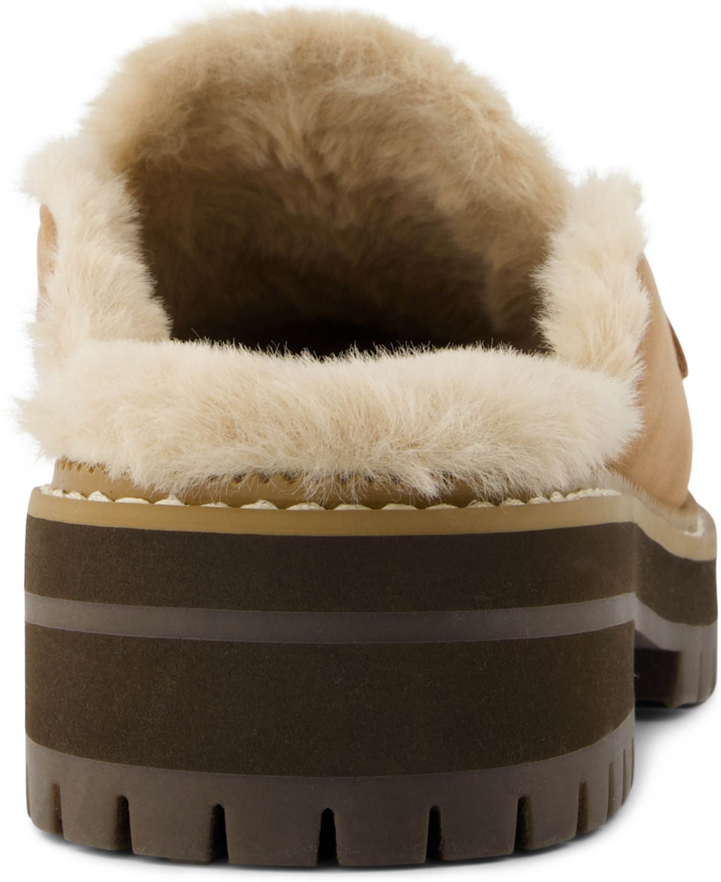 Женские сабо TOMS Cara Cozy Lug Sole Loafer Mule, цвет: Коричневый кожаный — фото 2