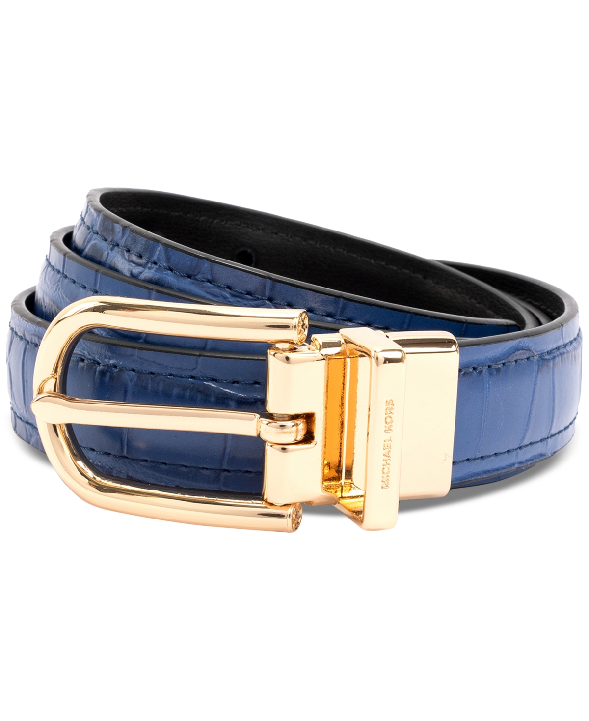 Michael Michael Kors Women's Reversible Croc-Embossed Belt