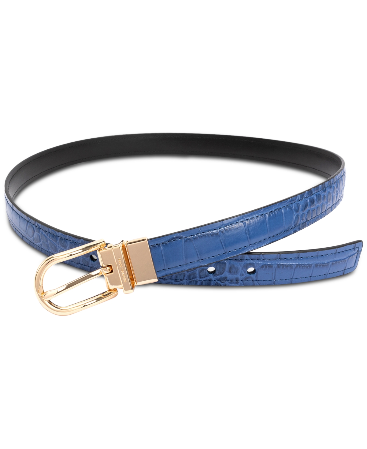 Michael Michael Kors Women's Reversible Croc-Embossed Belt