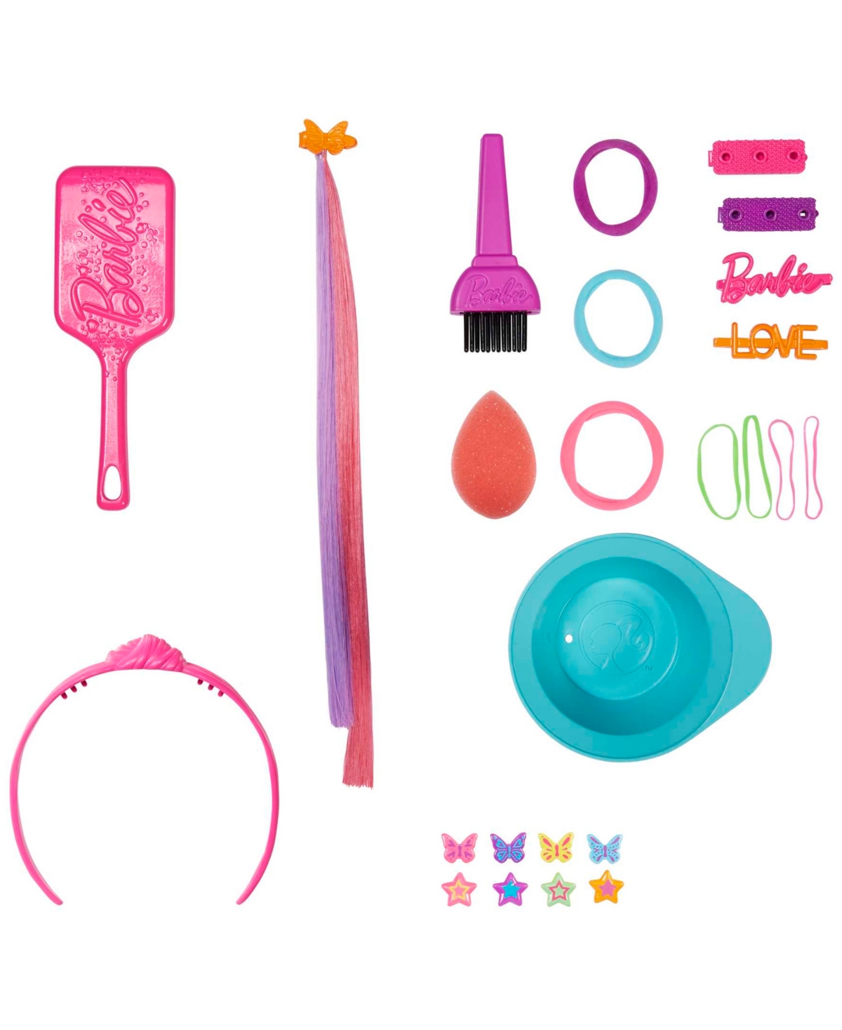 Barbie Deluxe Styling Head, Barbie Totally Hair, Blonde Rainbow Hair - Multi-Color