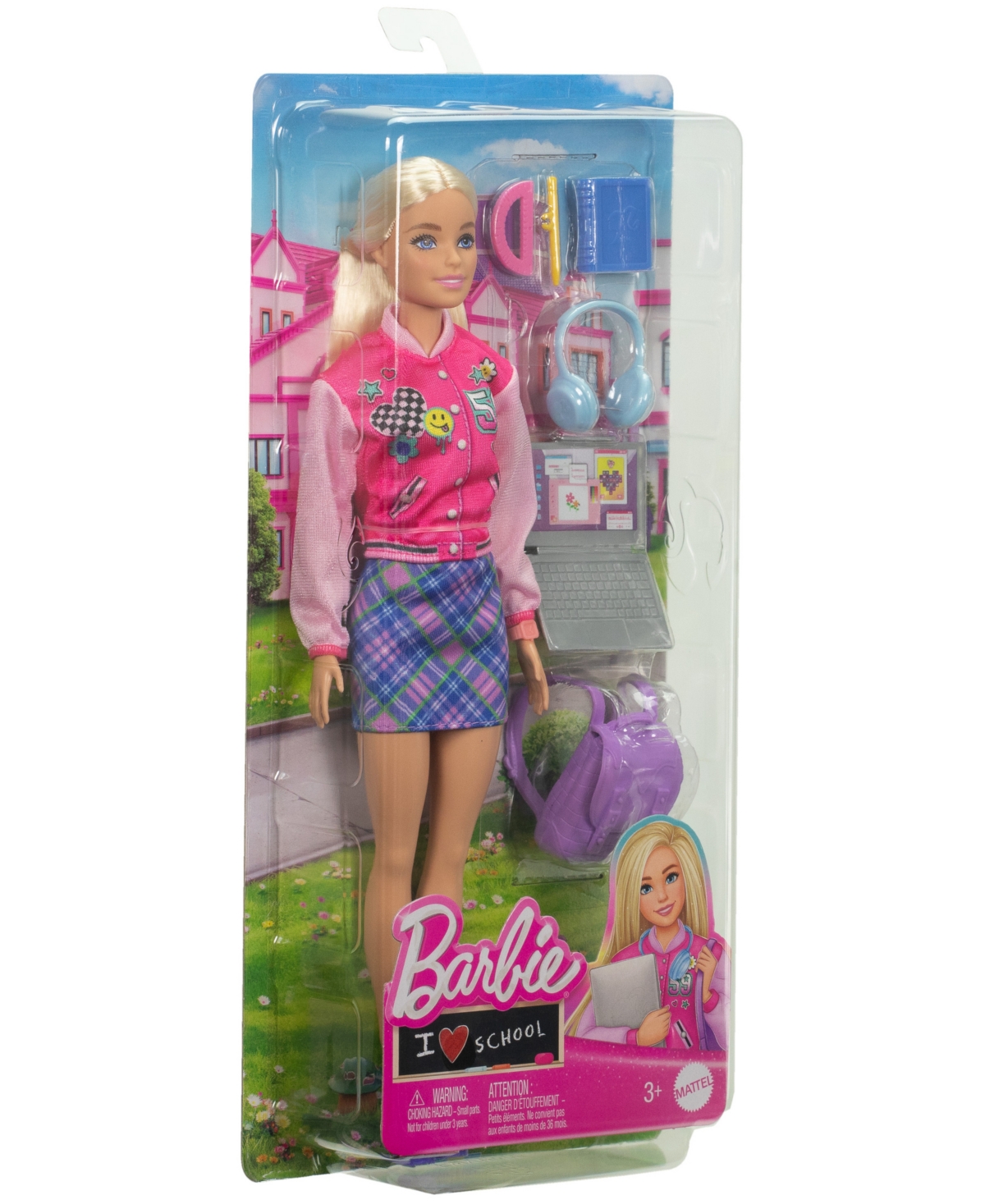 Barbie I Love School Toy Set With 7 Accessories, Blonde Fashion Doll Wears Removable Look In Multi-color