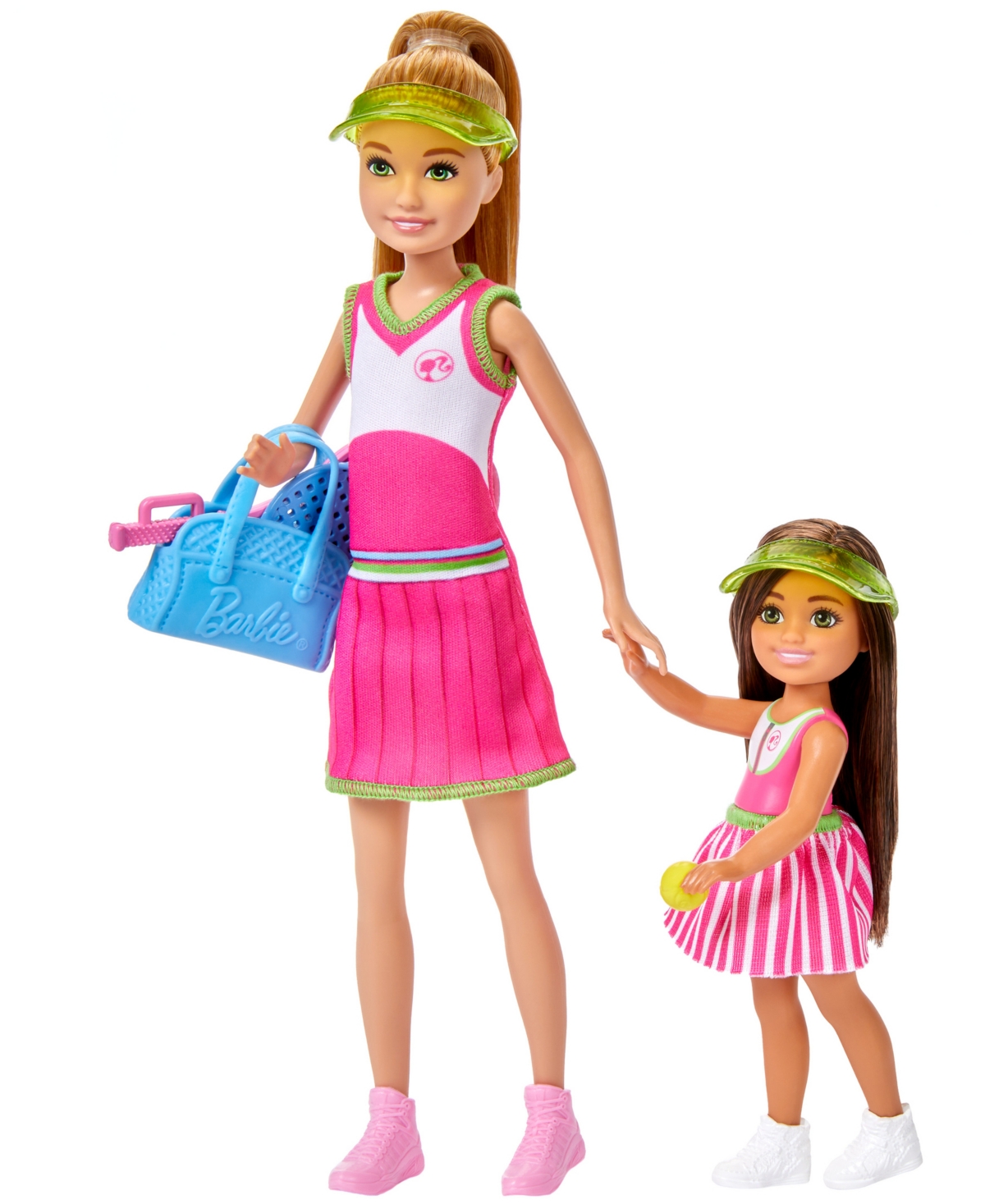 Barbie Stacie Chelsea Tennis Playset With 2 Dolls, Net 5+ Accessories, Moving Ball Action In Multi-color