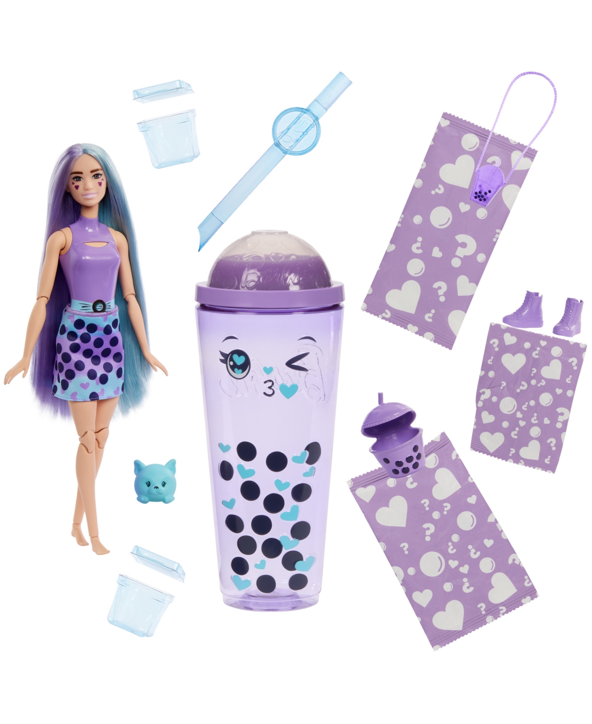 BARBIE POP REVEAL BUBBLE TEA TARO MILK SCENTED SERIES DOLL & ACCESSORIES SET 