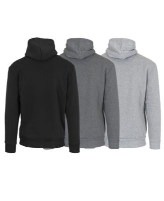Men's Heavyweight Fleece-Lined Pullover Hoodie Sweatshirt - 3 Pack
