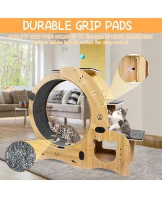 6-in-1 Cat Wheel Exercise, House, Shelf, Bowl, Treadmill