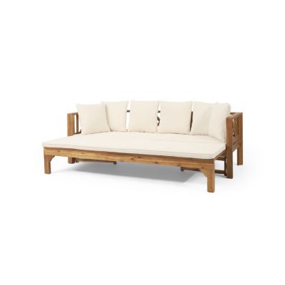 Escape Outdoors with Our Versatile Acacia Wood Daybed