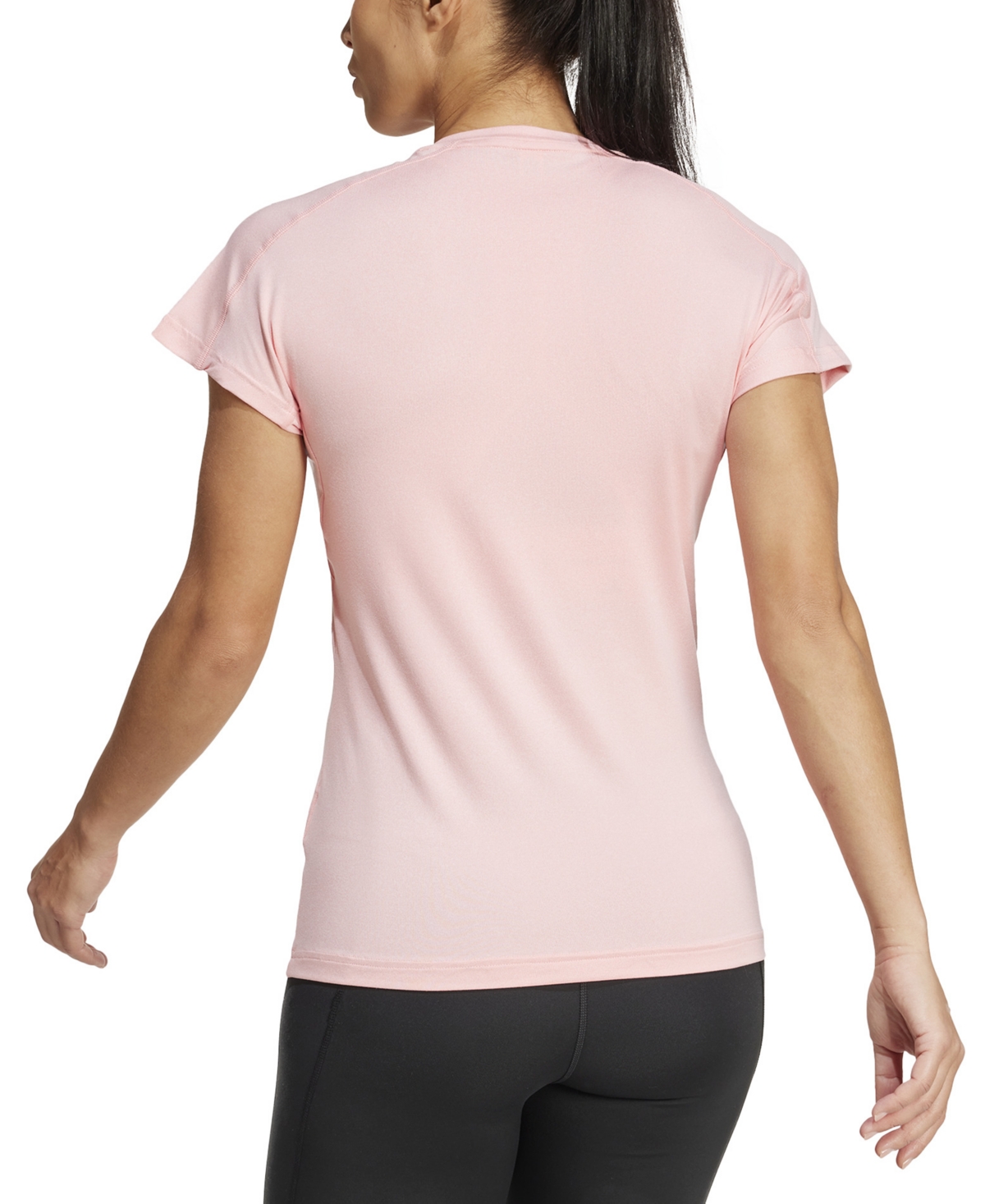 adidas Women's Training Moisture-Wicking Logo V-Neck T-shirt