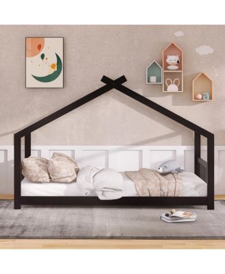 Streamdale Twin Size House Bed Wood Bed