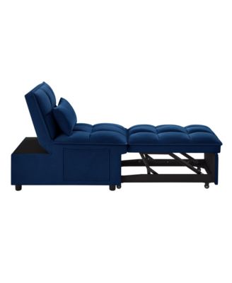 4-in-1 Sofa Bed with Adjustable Backrest, Storage, and Pillows