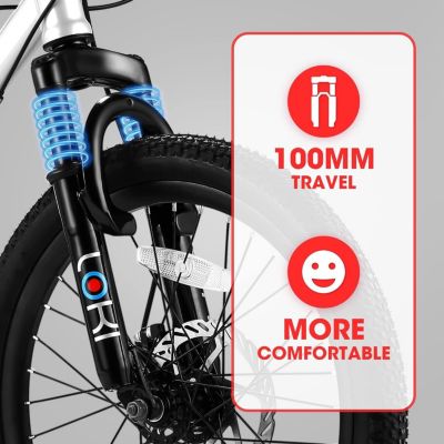 20" Kids' Mountain Bike, 7-Speed, Disc Brake, Suspension