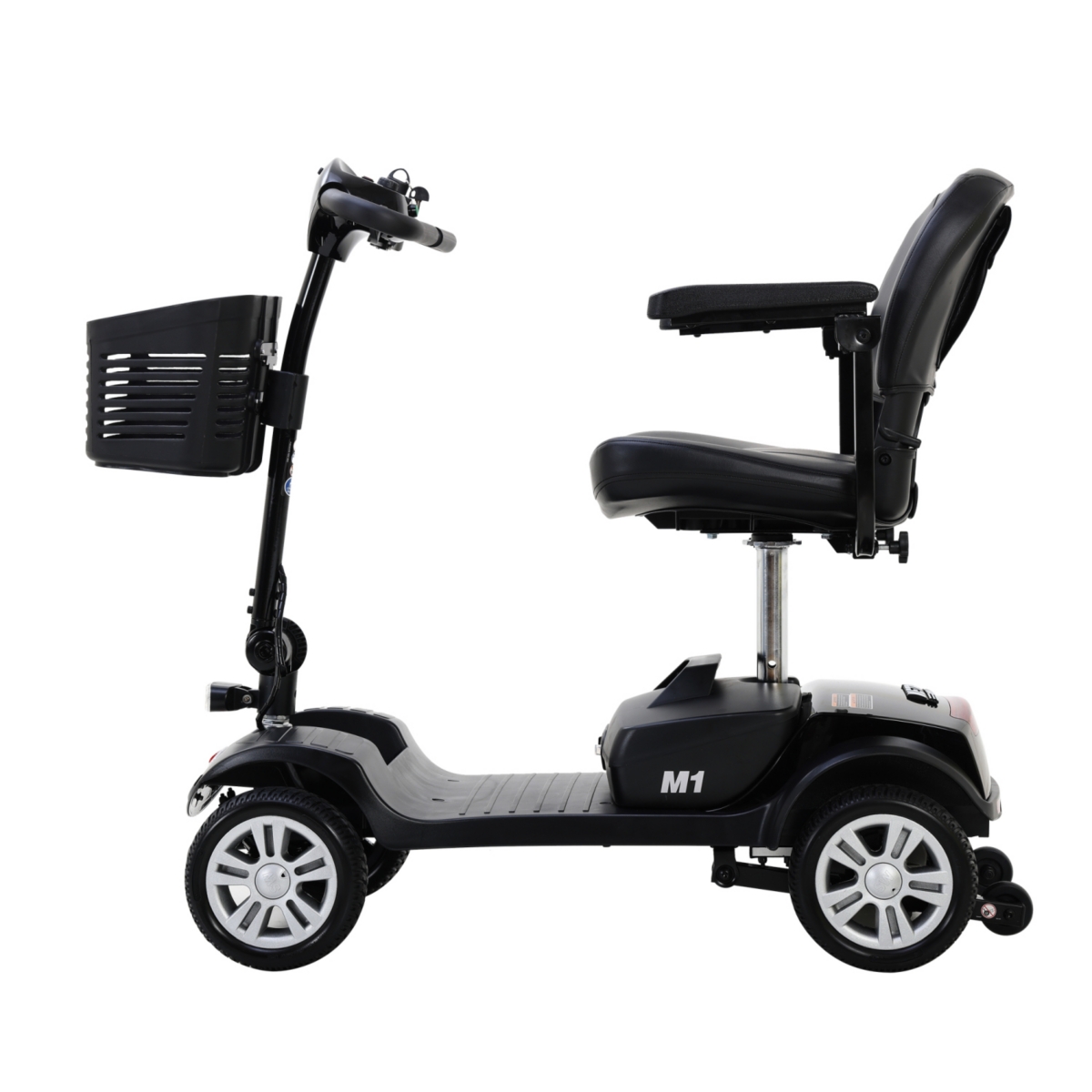 Streamdale Furniture Compact Travel Mobility Scooter: 300W Motor, 300lbs Capacity, Gloss- Black