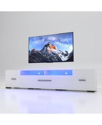 RGB LED TV Cabinet with 90% Storage Space and Multicolor Modes