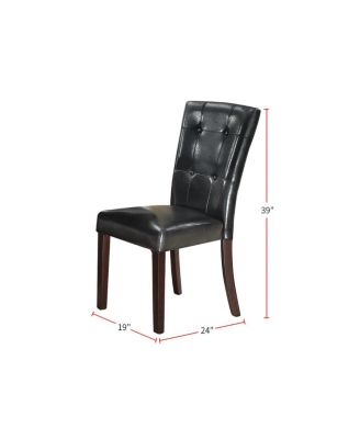 Streamdale Leather Upholstered Dining Chair, Black(Set Of 2)