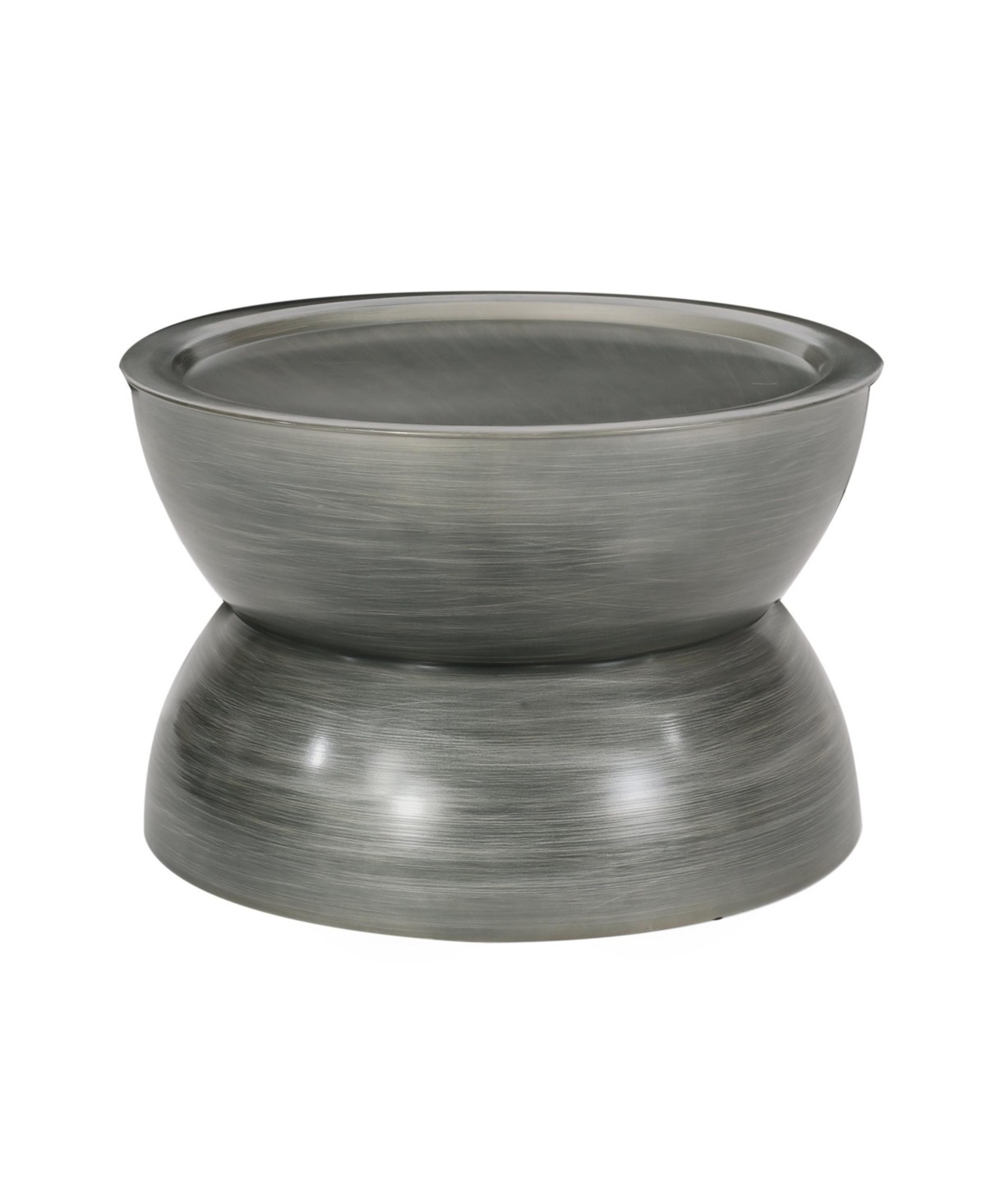 Streamdale Furniture Sparling Modern Hourglass Coffee Table in Brushed Antique Iron