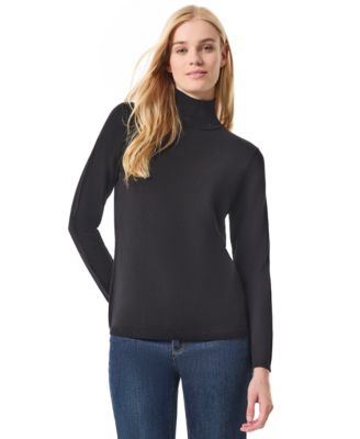 Black Ladies Mock Neck Long Sleeves Sweater main image 0