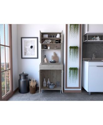 Streamdale Santa Maria 1-Drawer Pantry, Light Grey