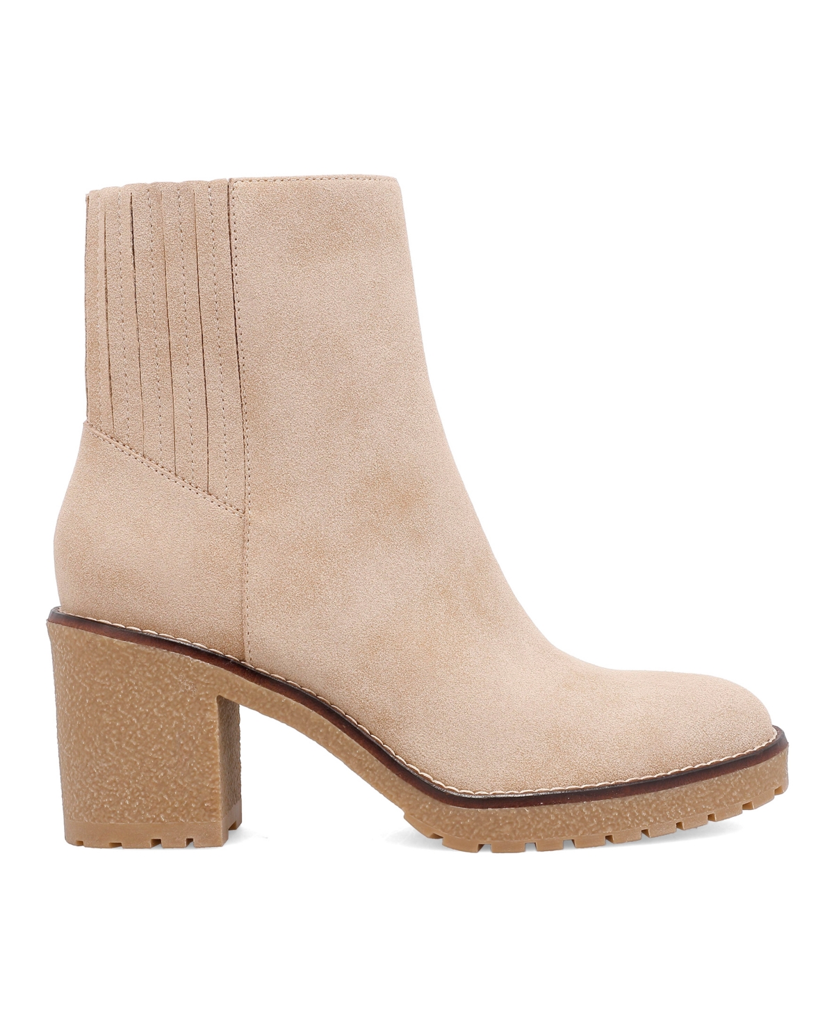 Mia Harlow Lug Sole Platform Bootie In Sand