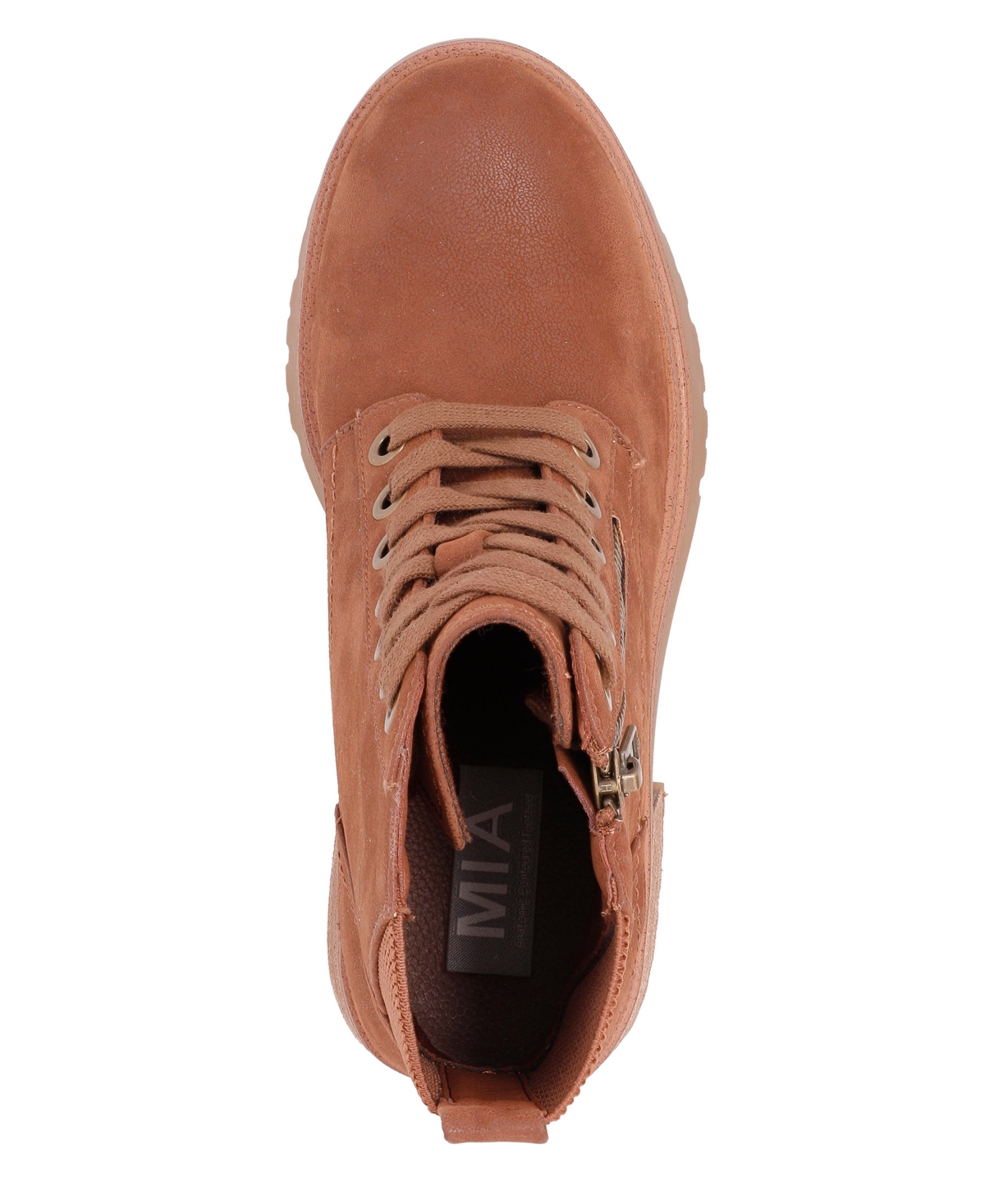 Mia Women's Idalia Lug-Sole Lace-Up Combat Booties