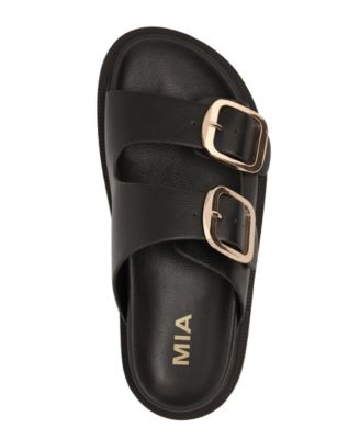 Women's Gen Double Buckle Flat Slide Sandals