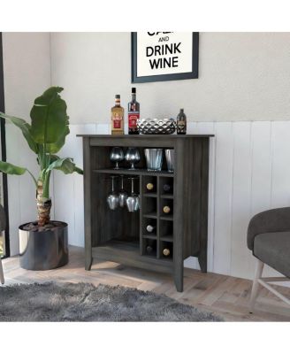 Streamdale New Canaan 6-Bottle 1-Drawer 1-Shelf Bar Cabinet Carbon Espresso