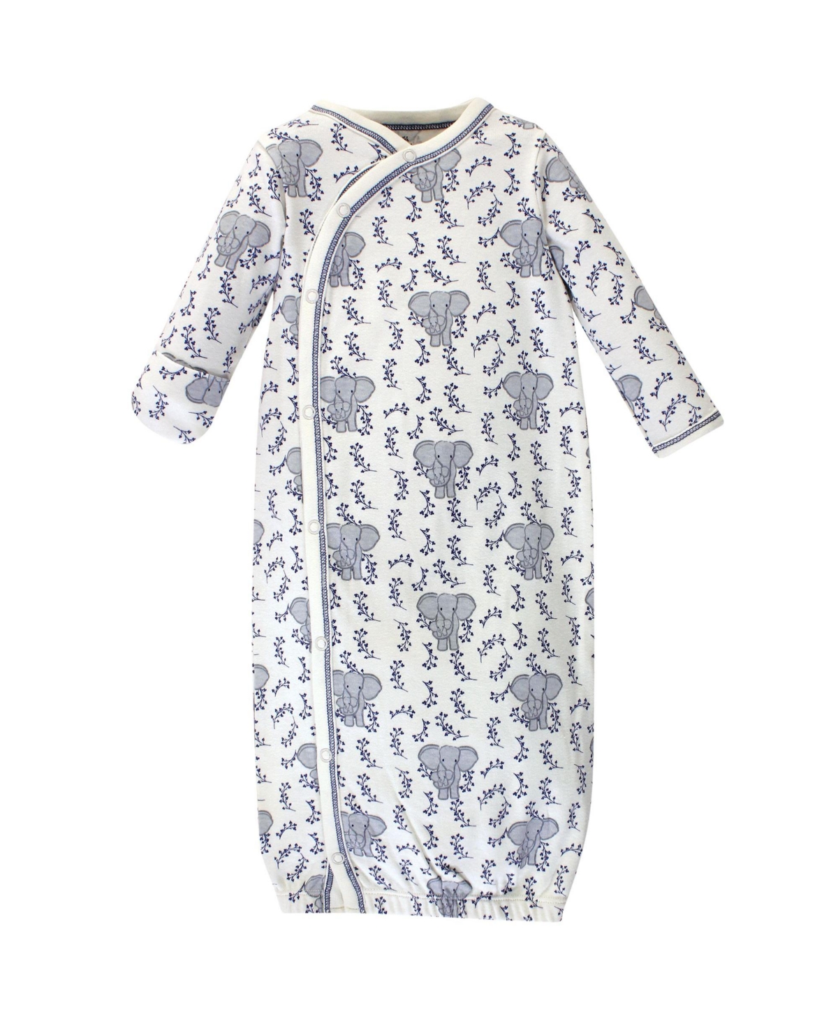 Touched by Nature Baby Boys Unisex Natural Cotton Kimono-Style Gown