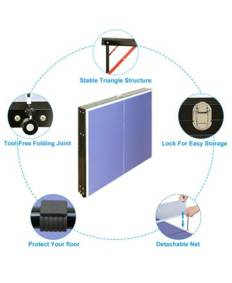 Streamdale Midsize Foldable Table Tennis Set for Indoor/Outdoor