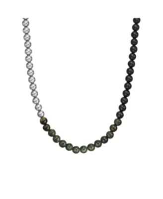Men's Armani Exchange Green Serpentine Beaded Necklace