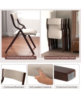 Kitchen Table Set for 2 Expandable Dining Table with 2 Upholstered Folding Chairs