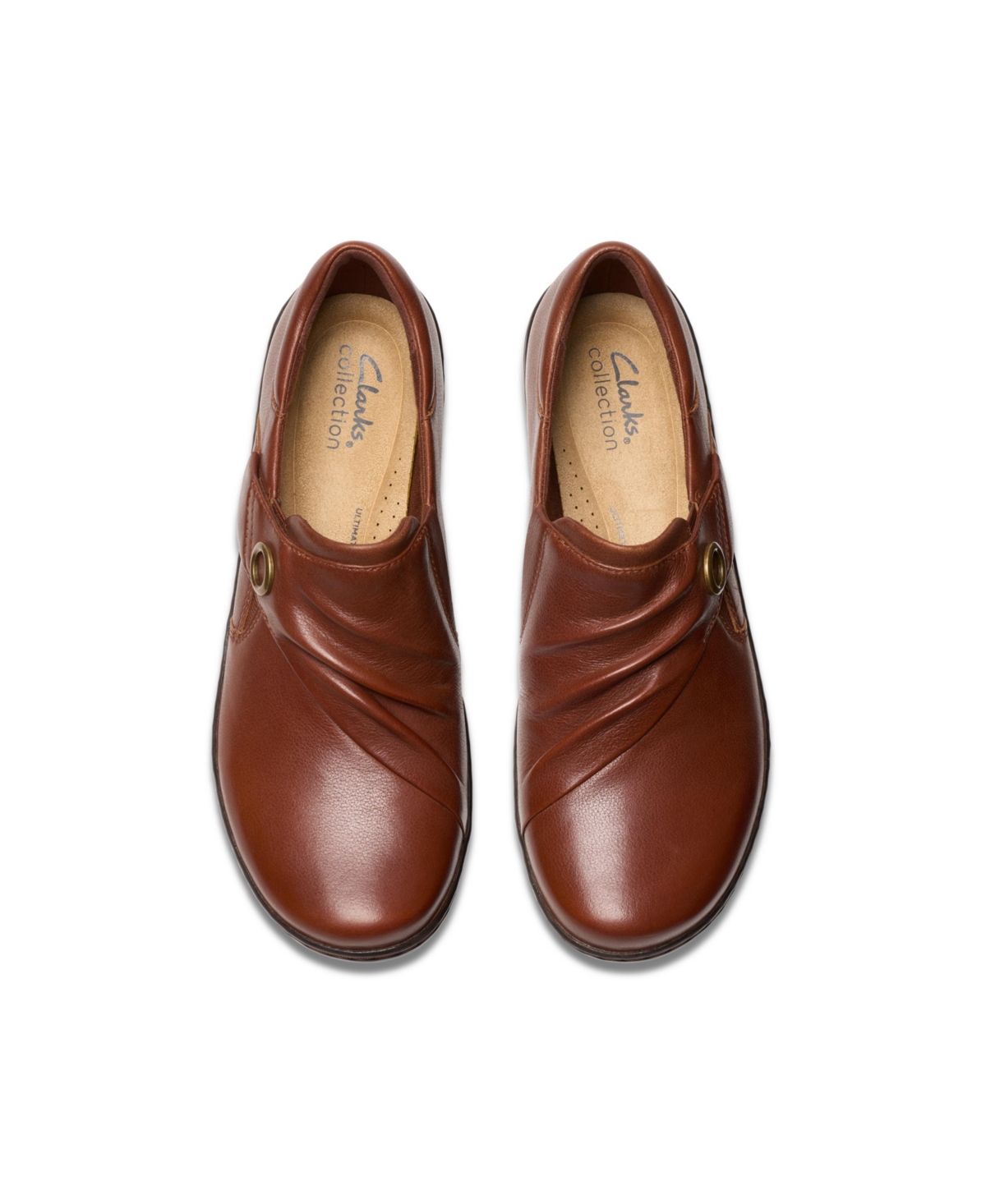 Clarks Women's Collection Cora Aubrie Shoes In Dark Brown Leather