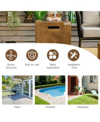 16 Inch Outdoor Hideaway Table Cover for Standard 20 LBS Propane Tank