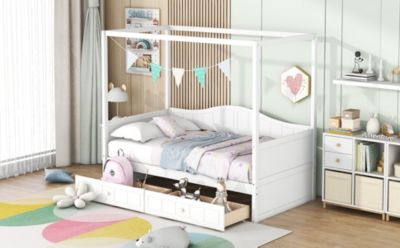 Streamdale Twin Size Canopy Day Bed With 2 Drawers
