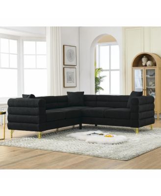 81.5" Oversized L-Shaped Sectional Sofa Cover - 5-Seater