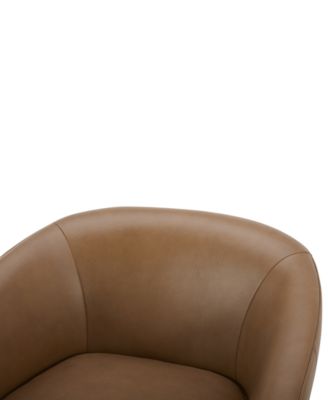Hemky Leather Swivel Chair, Created for Macy's