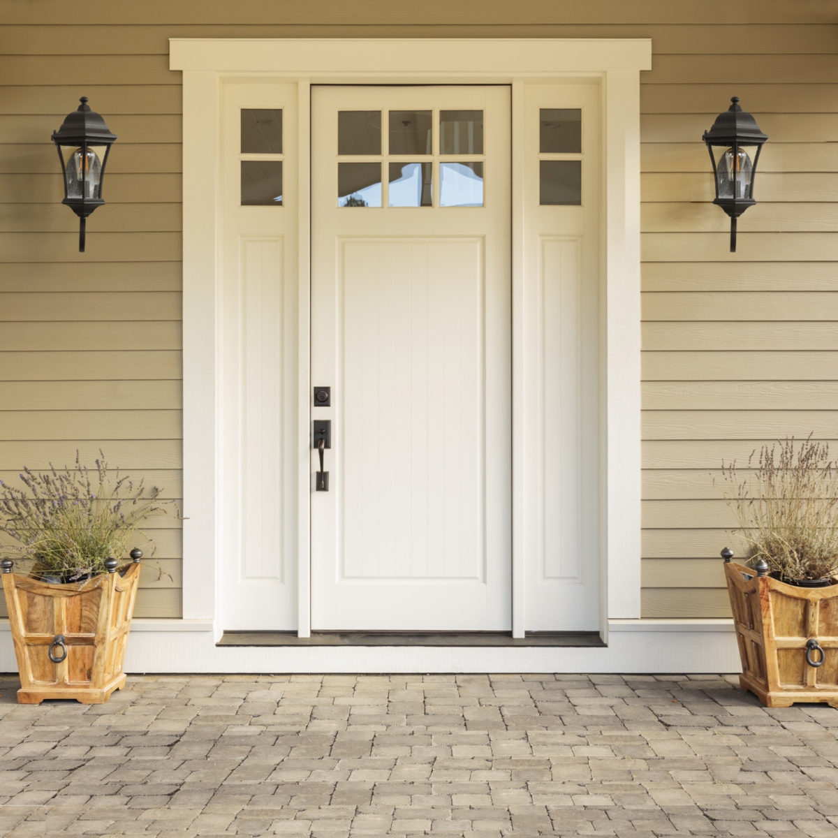 Outdoor Waterproof Glass Retro Wall Lamp(2 pack) with Light sense