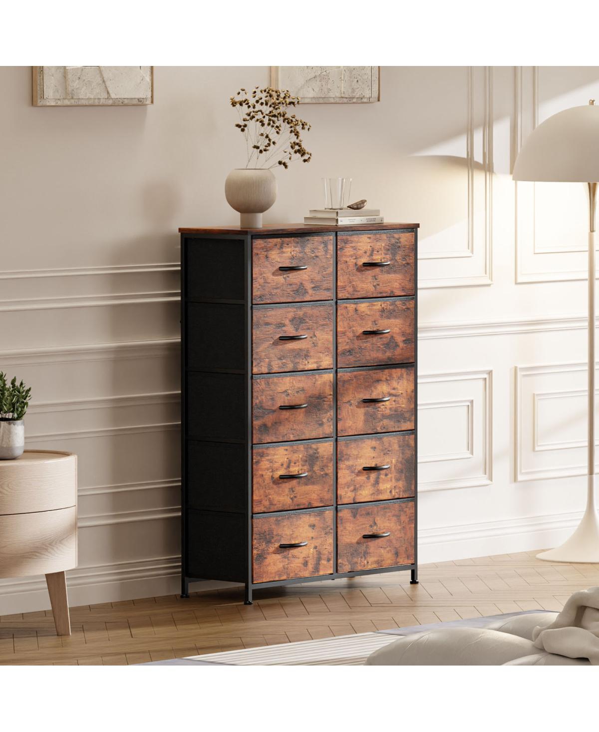 Streamdale Furniture Dresser For Bedroom Storage Drawers, Fabric Storage Tower With 12 Drawers Sturdy Metal Frame