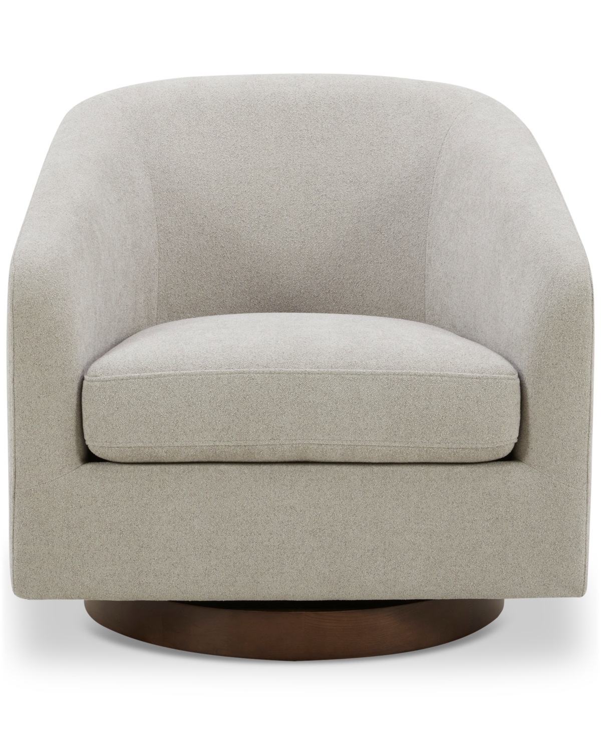 Macy's Solvie Fabric Swivel Chair, Created For  In Dove