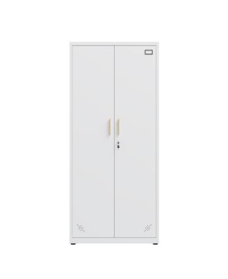 Adjustable Metal Storage Cabinet with Sturdy Shelves and Wall Mountable Design