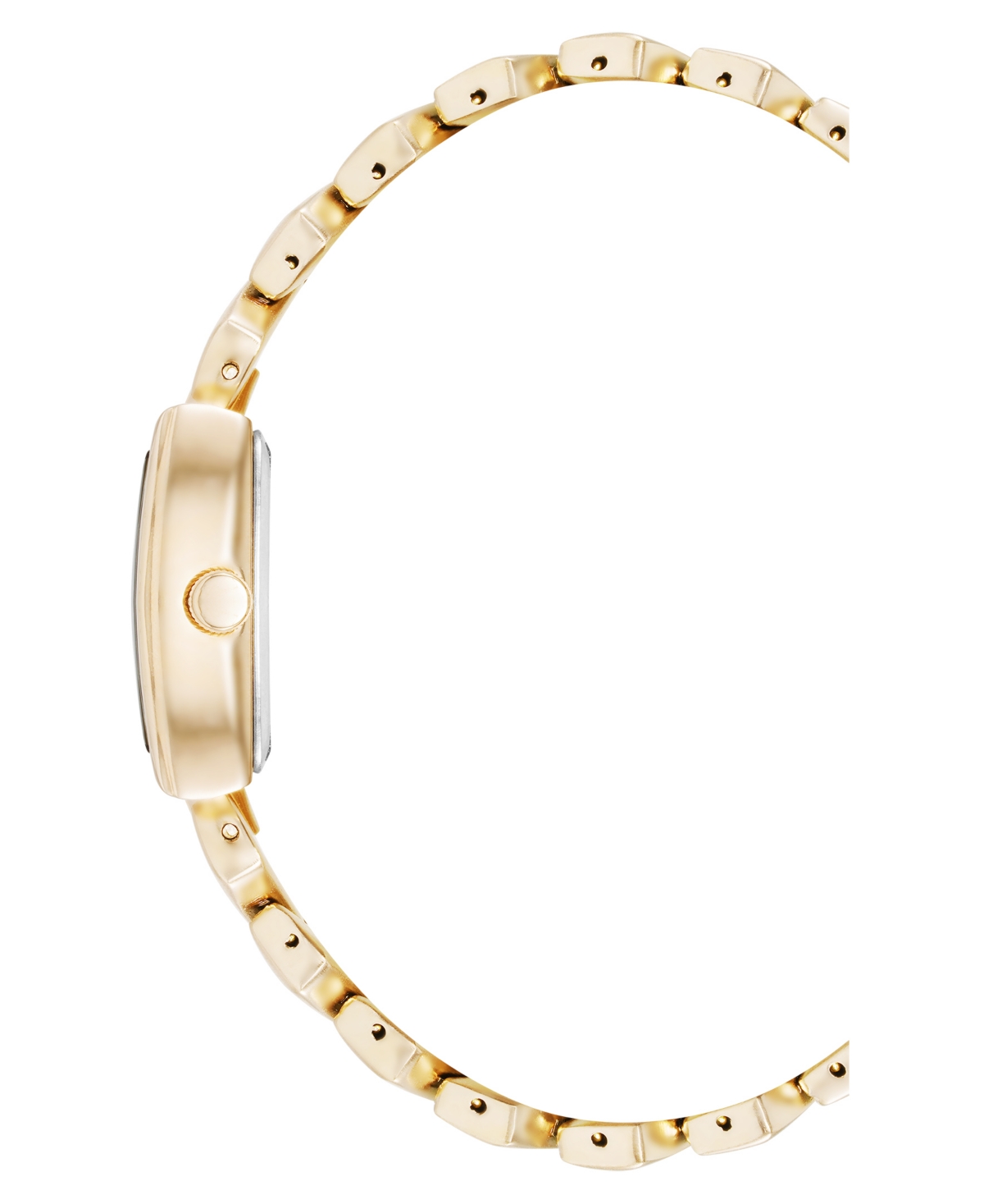 Anne Klein Women's Quartz Herringbone Gold-Tone Alloy Metal Bracelet Watch, - Gold-Tone