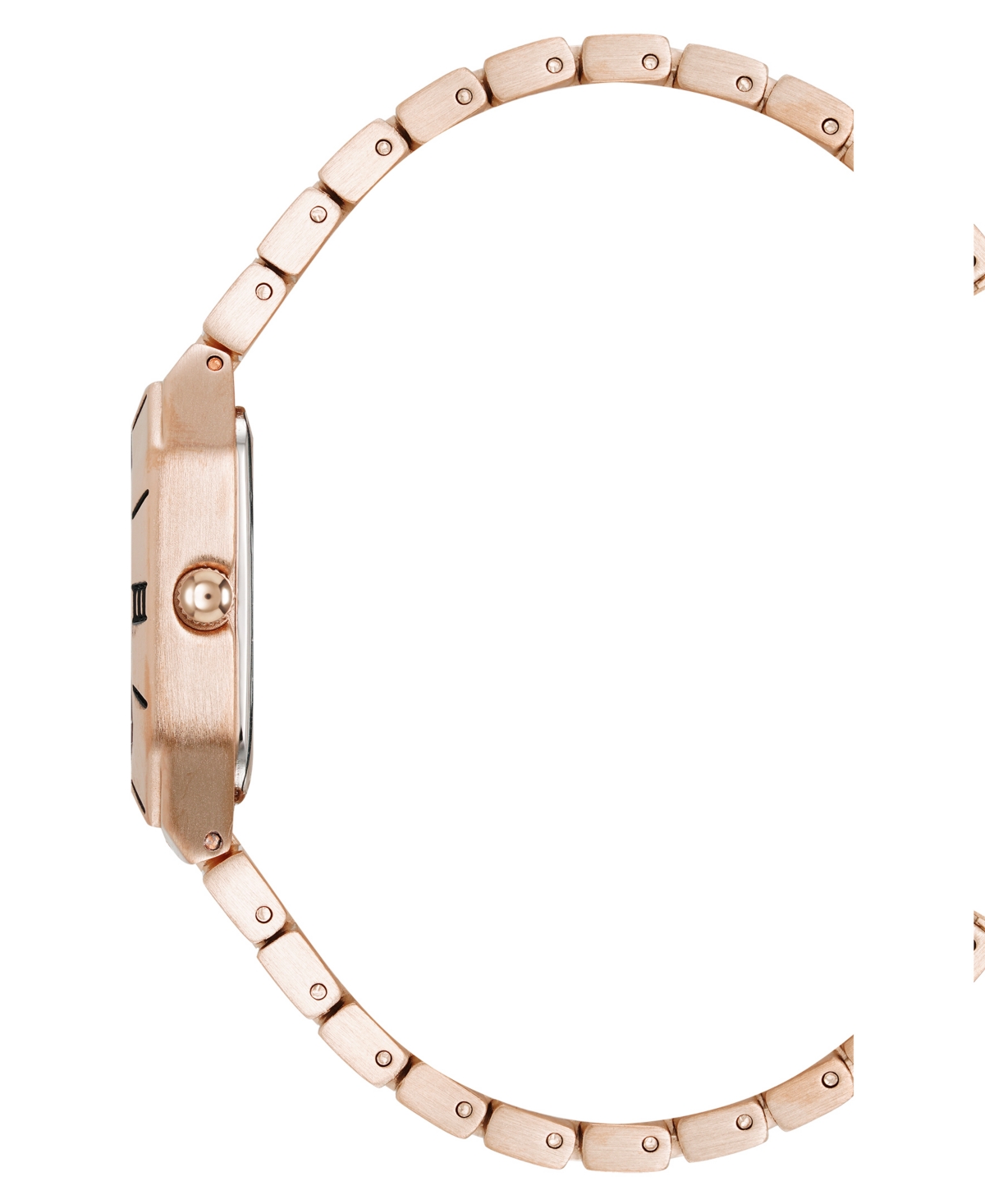 ANNE KLEIN WOMEN'S QUARTZ ROMAN NUMERAL BEZEL ROSE GOLD-TONE ALLOY METAL WATCH, 23MM
