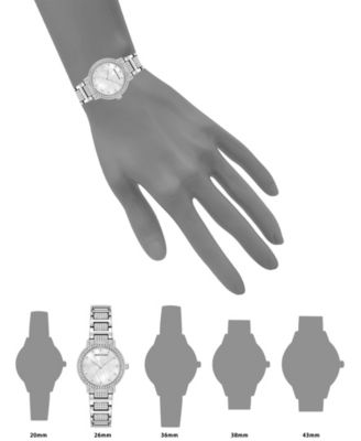 Anne Klein Women's Quartz Crystal Embellished Silver-Tone Alloy
